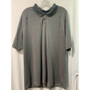 Rhone Polo Shirt Mens XL Dark‎ Grey Solid Performance Golf Stretch Athletic Top